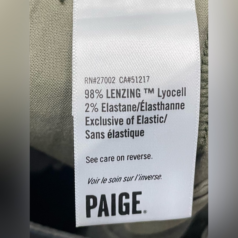 New PAIGE Reid Jogger Pants Vintage Forester Green Casual‎ NWT Women’s Size 28 - Picture 5 of 13